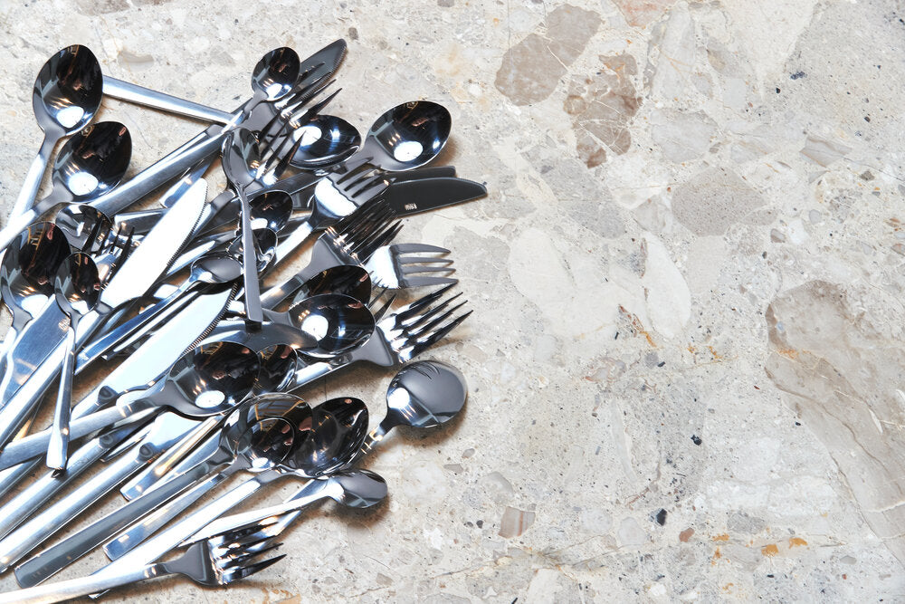 RAW Bestiksæt, sølvfarvet - 48 dele - Bahne